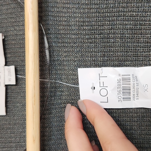 NWT! Loft Dark Green Open Front Cardigan Size Xs Women - Picture 5 of 11